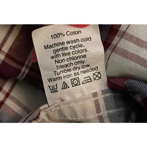 J Crew Mens Button Down LS Shirt Size XL Fall Colors Burgundy White Blue J.Crew - Picture 5 of 5